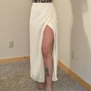 Ozma of California silk noil wrap skirt size xs